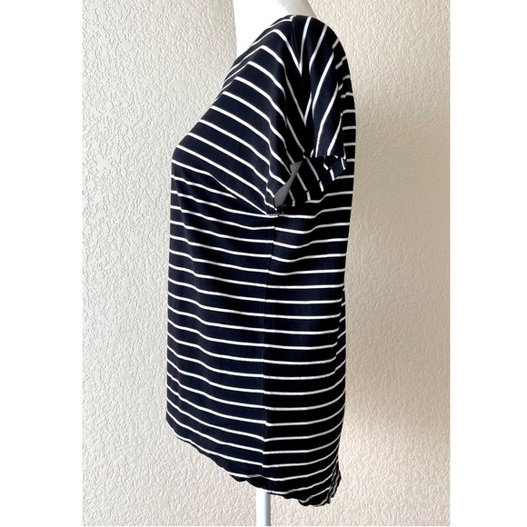 Gap Dolman Short Sleeve black stripe top - Picture 2 of 4